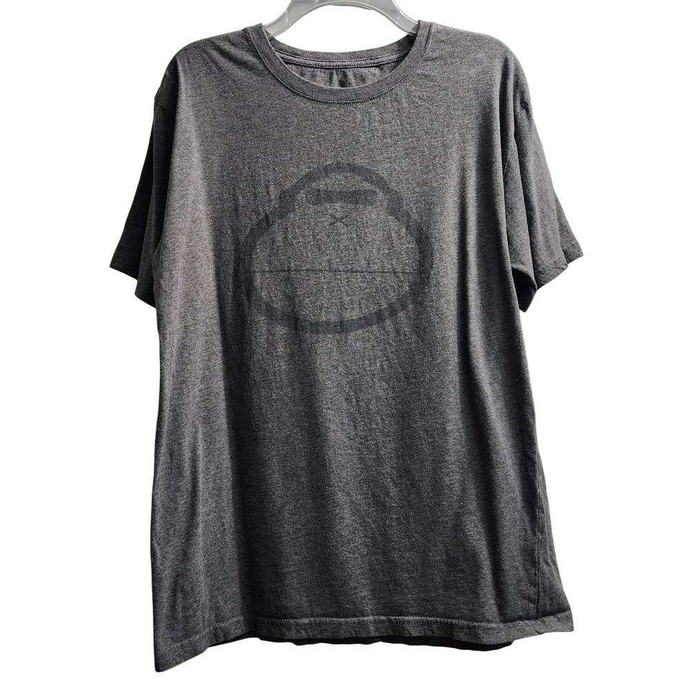 Mens Gray Crew Neck‎ T Shirt XL Graphic Print Casual Everyday Basic Tee